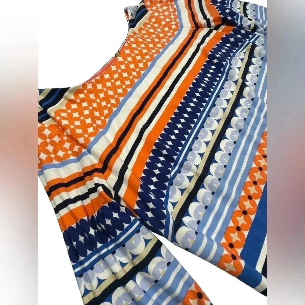 Eliza J Printed Stripe Shift Dress Size 2 - Picture 11 of 13